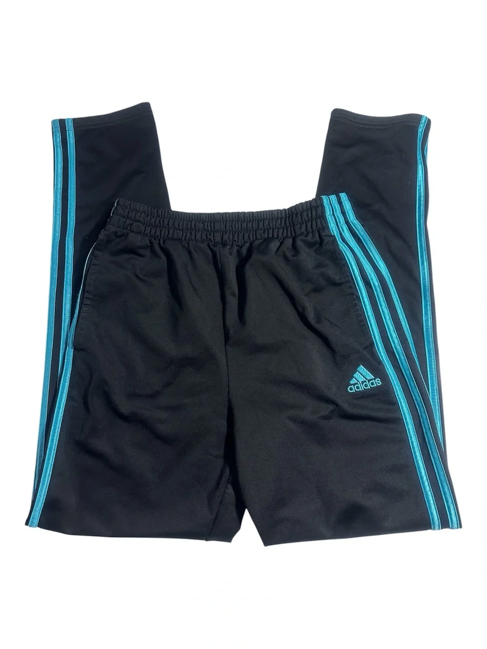 Adidas black & teal track pants girls XL 18/20